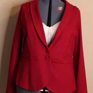 Torrid Burgundy Peplum Waist Blazer Sz 3